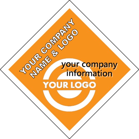 Diamond shape security yard sign